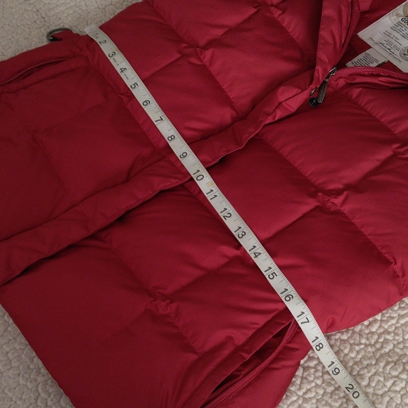 Eddie Bauer Small Red 700 Fill Power Goose Down Full Zip Snap Button Puffer Vest - Picture 7 of 14